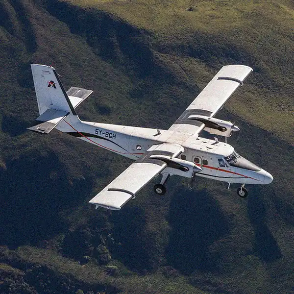 An AirKenya charter aircraft on the ground
